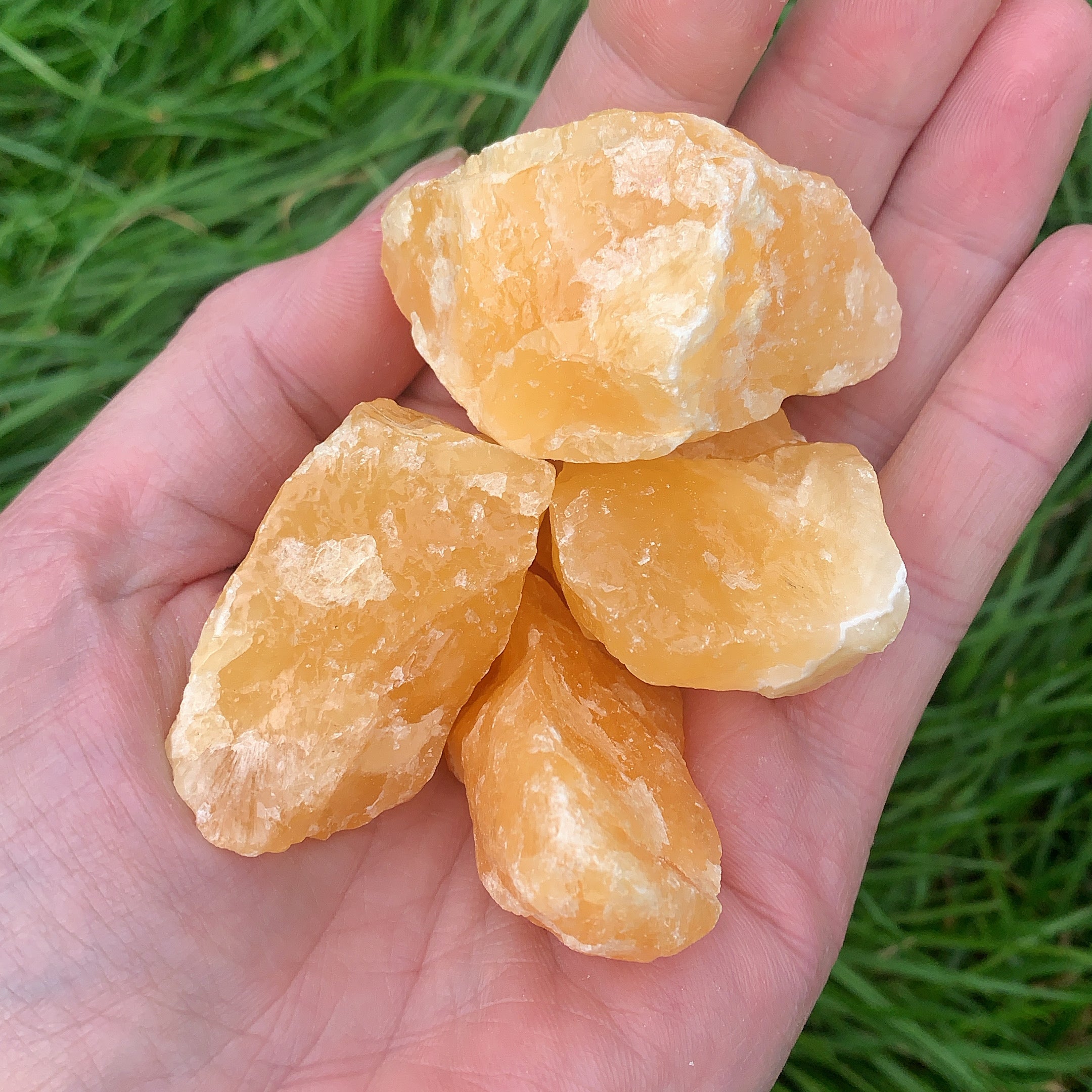 Beautiful Orange high quality Calcite Crystal Mystery Box