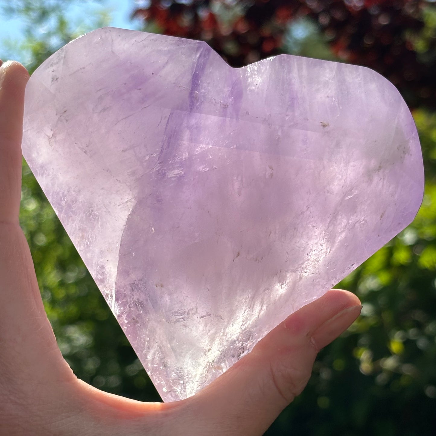 Faceted Amethyst Heart - Shiny Crystals