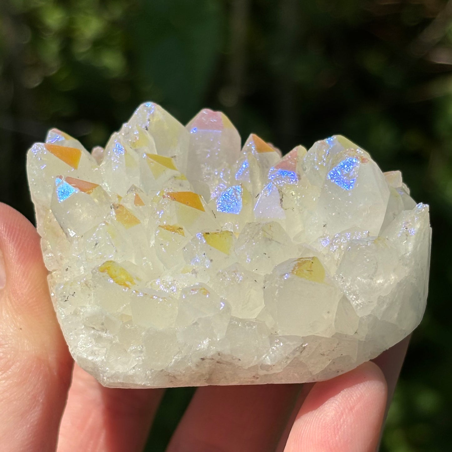 Angel Aura Quartz Cluster Heart | B - Shiny Crystals