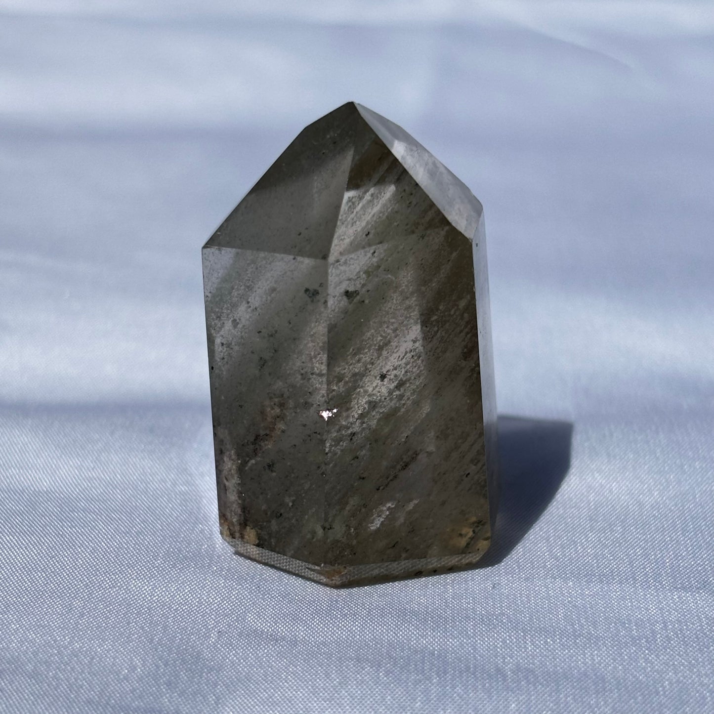 Green Phantom Chlorite Quartz Point | B