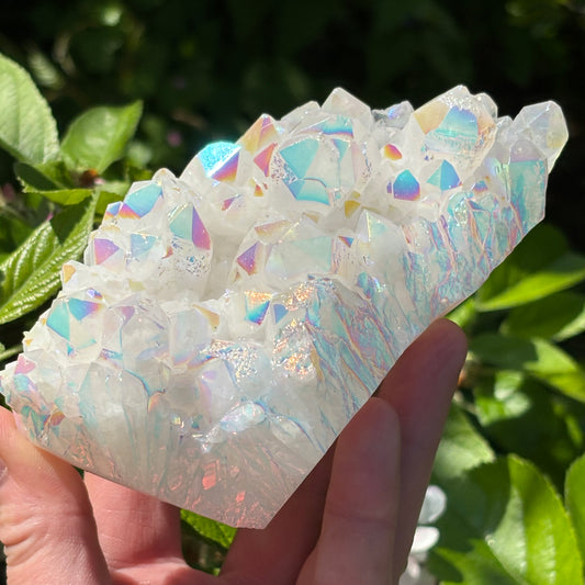 Angel Aura Quartz Cluster | A - Shiny Crystals