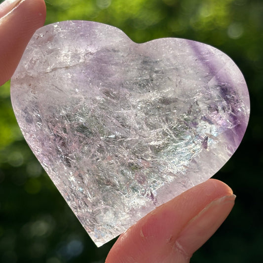 Faceted Amethyst Heart - Shiny Crystals