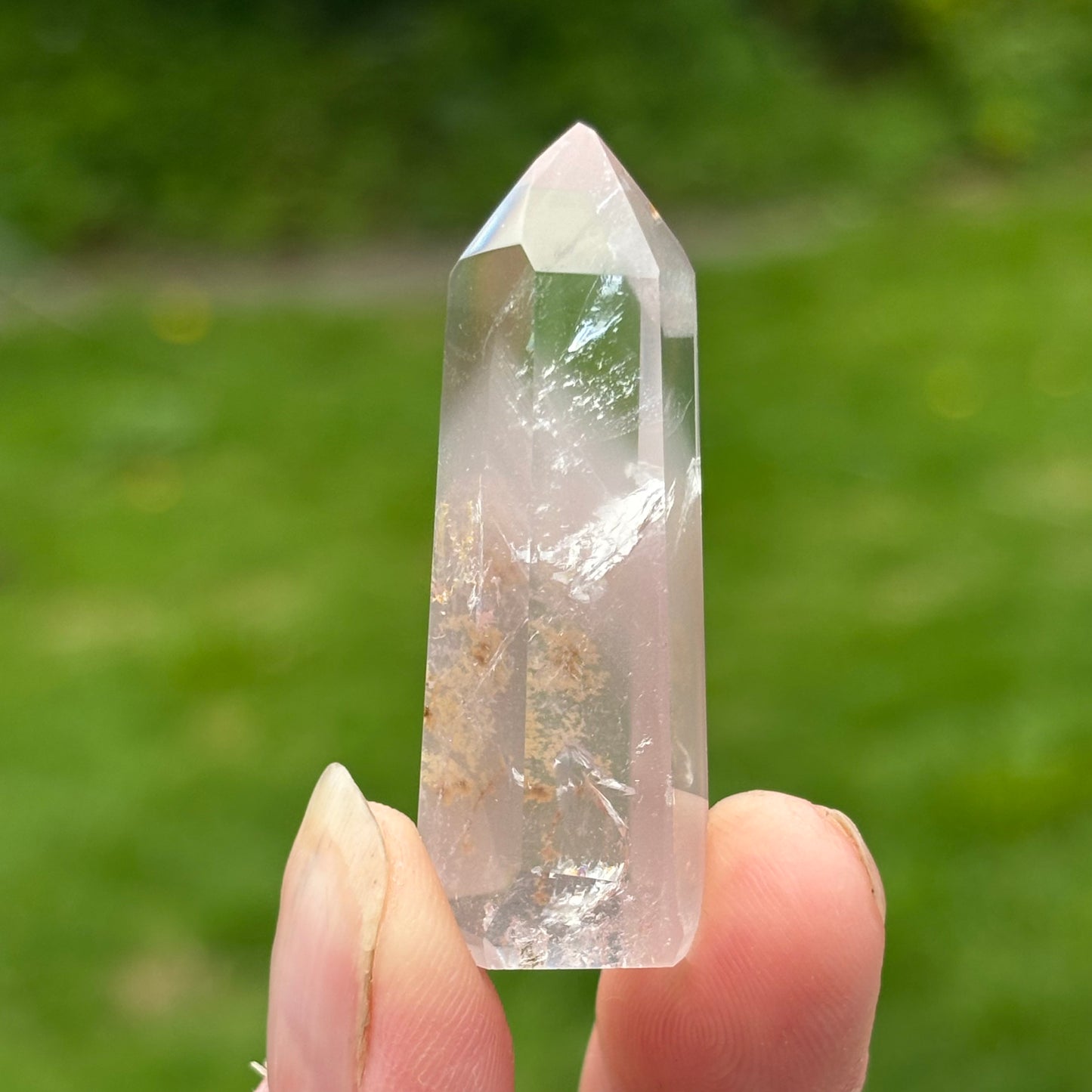 Baby Pink Lithium Quartz Point | M - Shiny Crystals