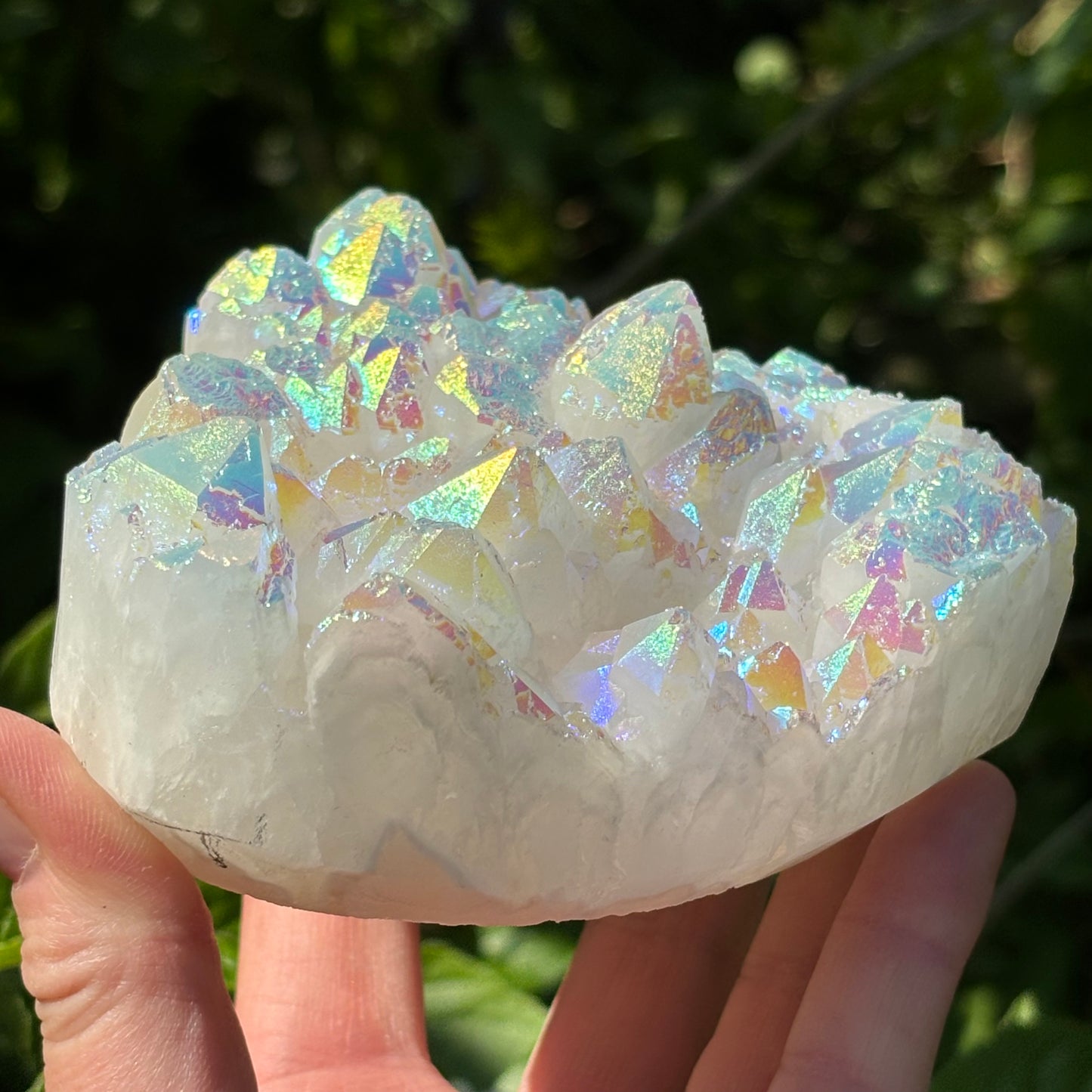 Large Angel Aura Quartz Cluster Heart | A - Shiny Crystals