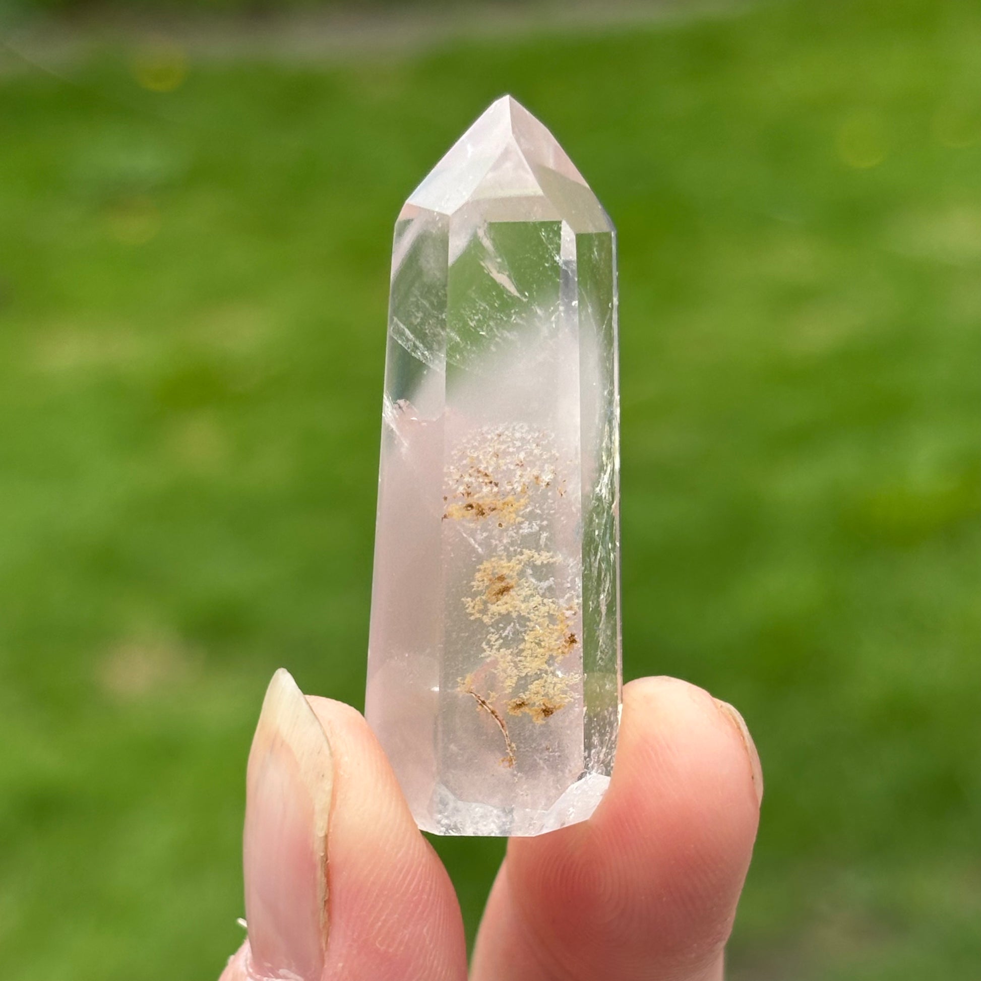 Baby Pink Lithium Quartz Point | M - Shiny Crystals