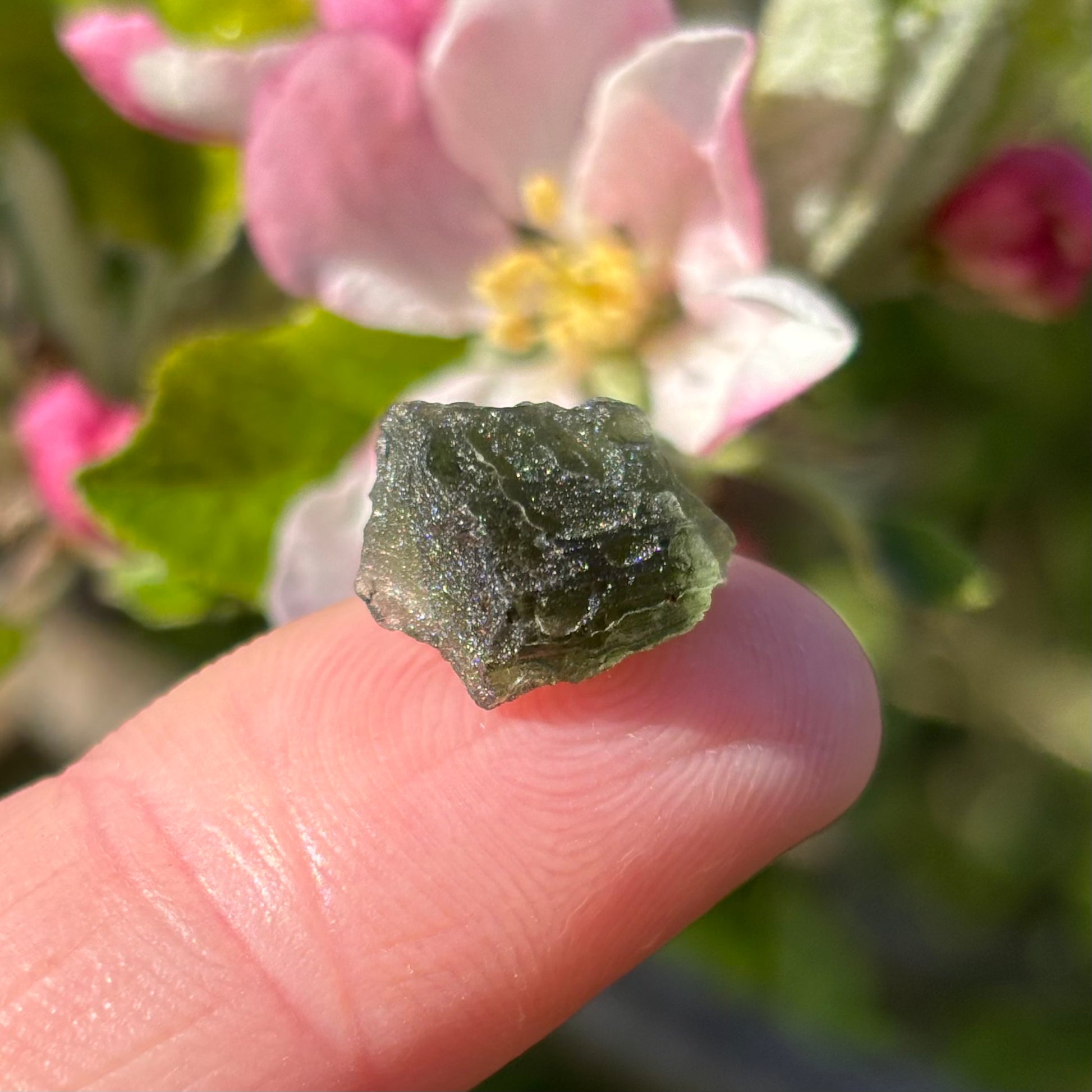 Natural Moldavite | 1.08g - Shiny Crystals