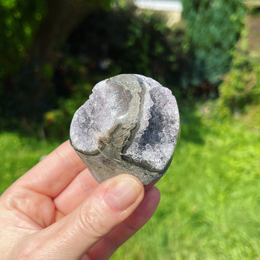 Small Amethyst Cut Base - Shiny Crystals