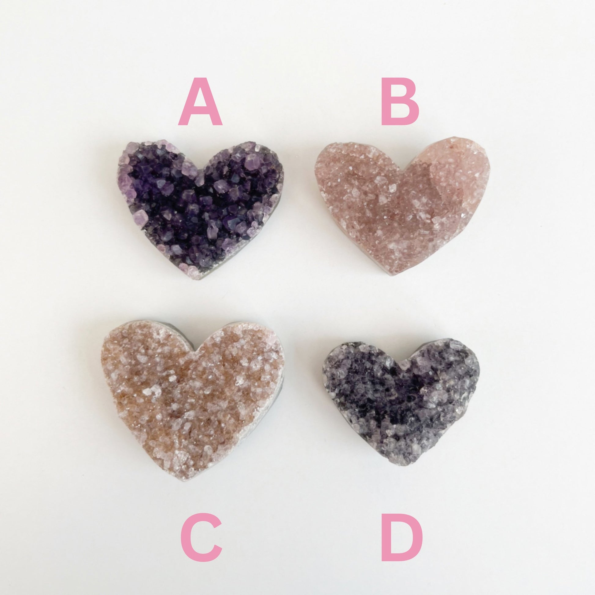 Amethyst Cluster Heart | A - D - Shiny Crystals