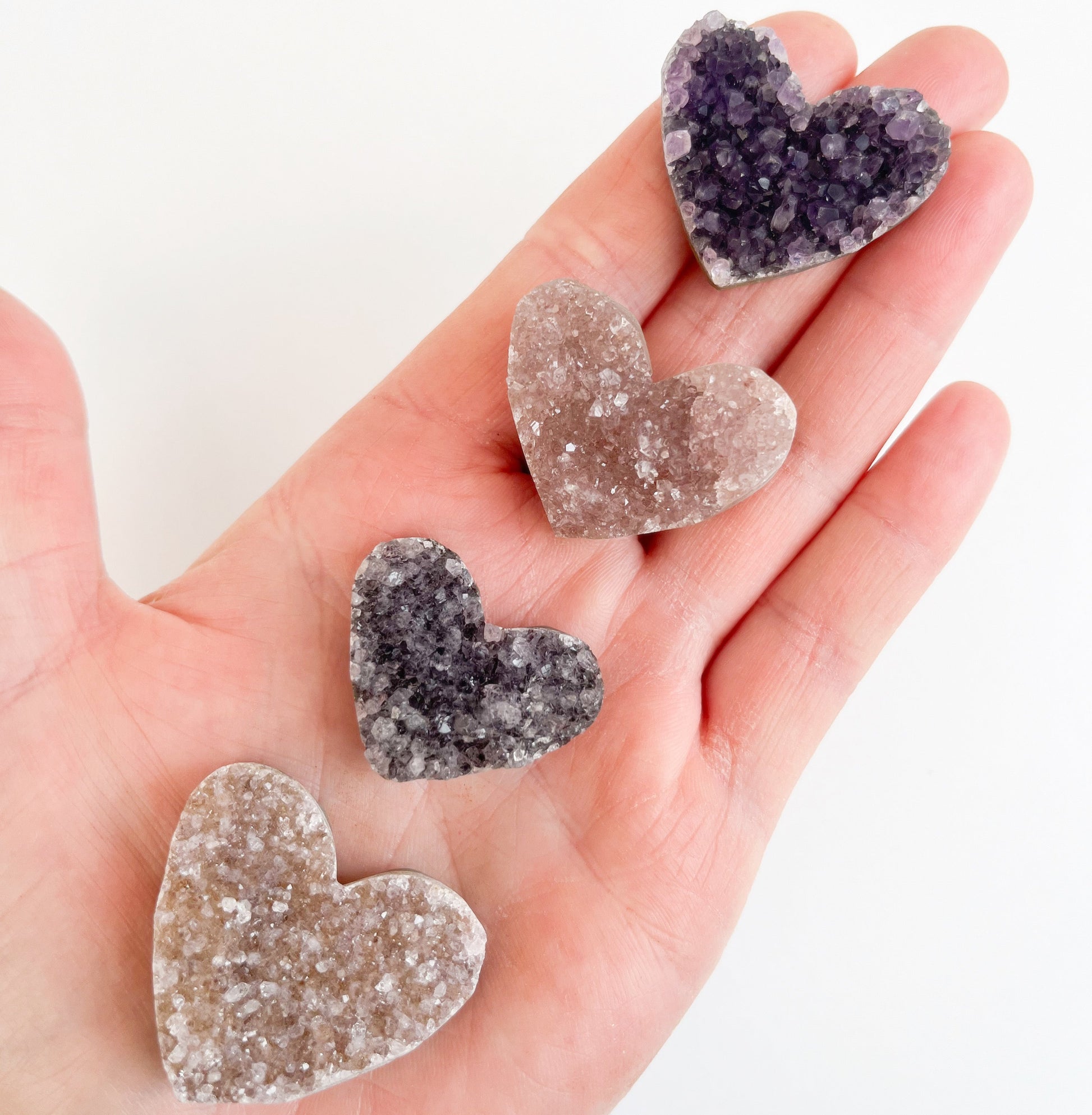 Amethyst Cluster Heart | A - D - Shiny Crystals