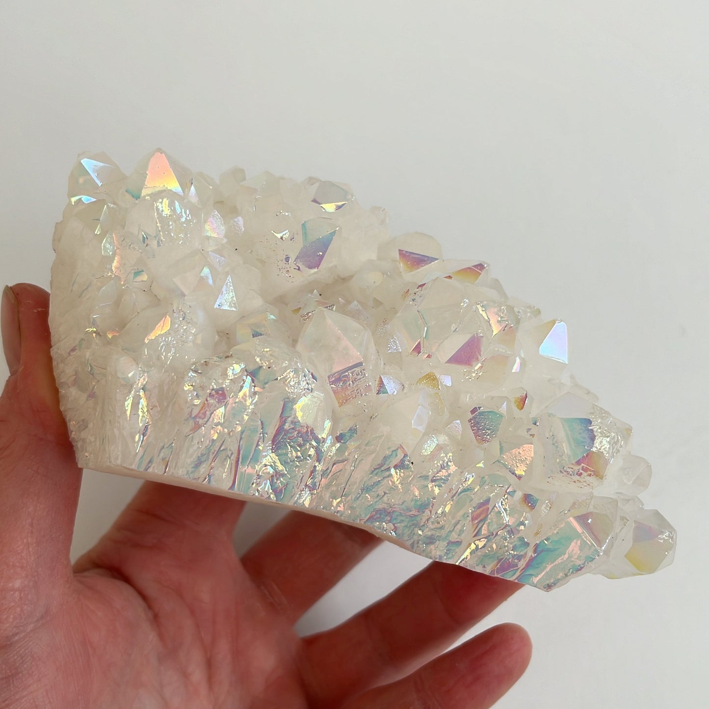 Angel Aura Quartz Cluster | A - Shiny Crystals