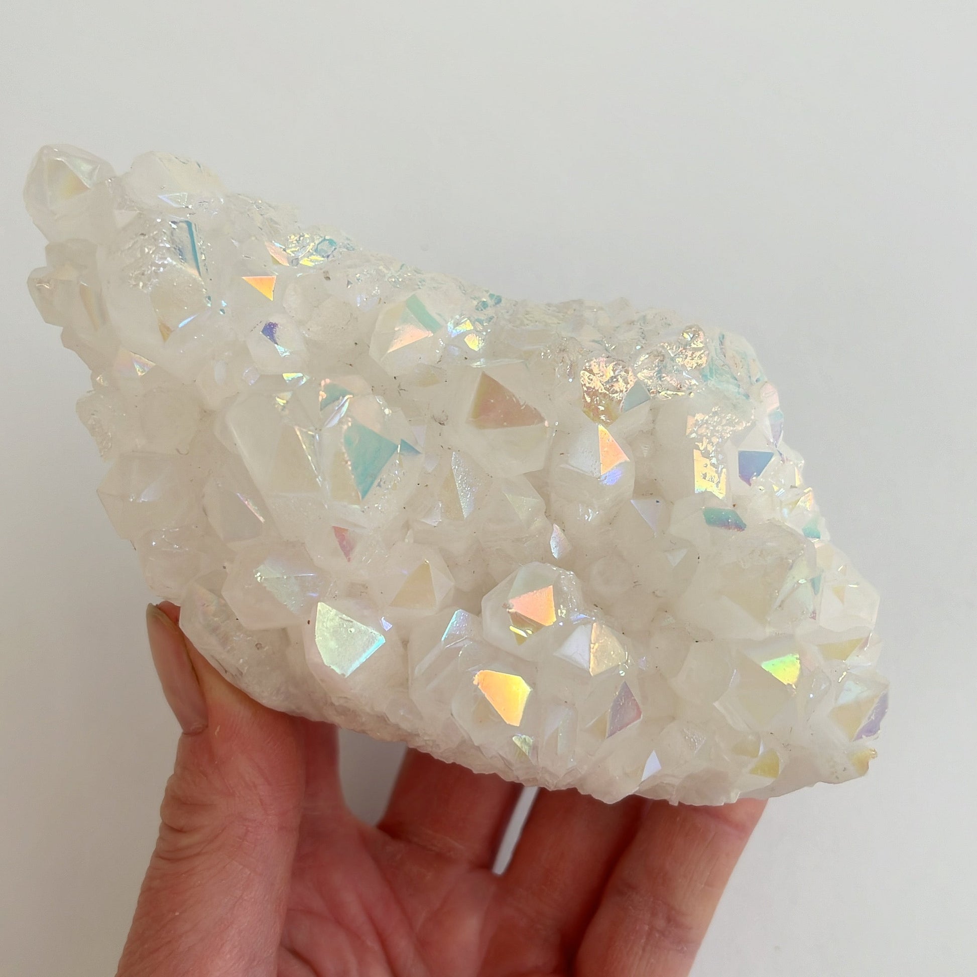 Angel Aura Quartz Cluster | A - Shiny Crystals