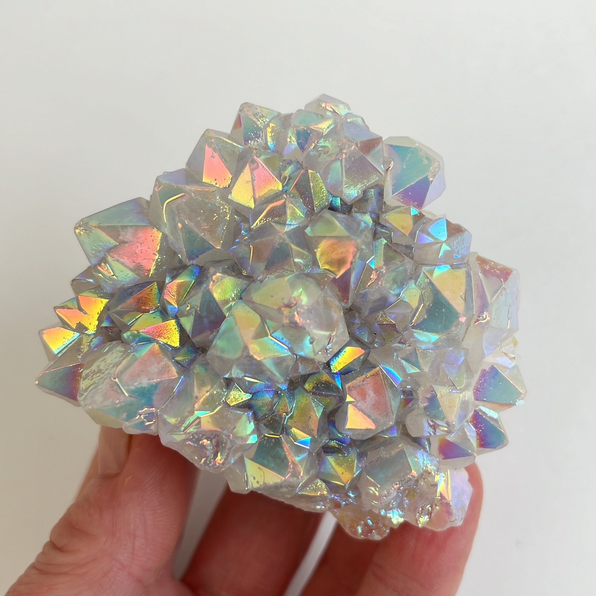 Angel Aura Quartz Cluster | B - Shiny Crystals