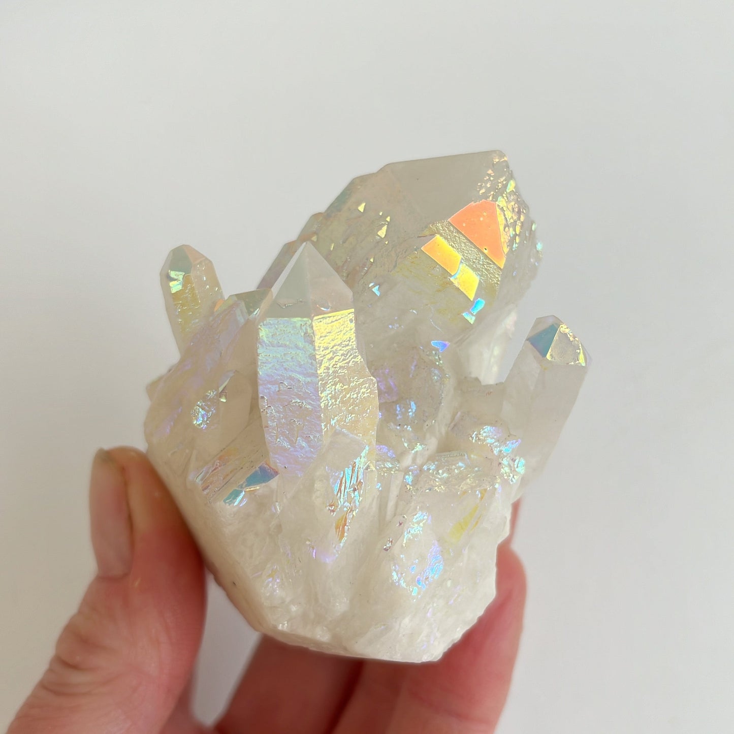 Angel Aura Quartz Cluster | E - Shiny Crystals