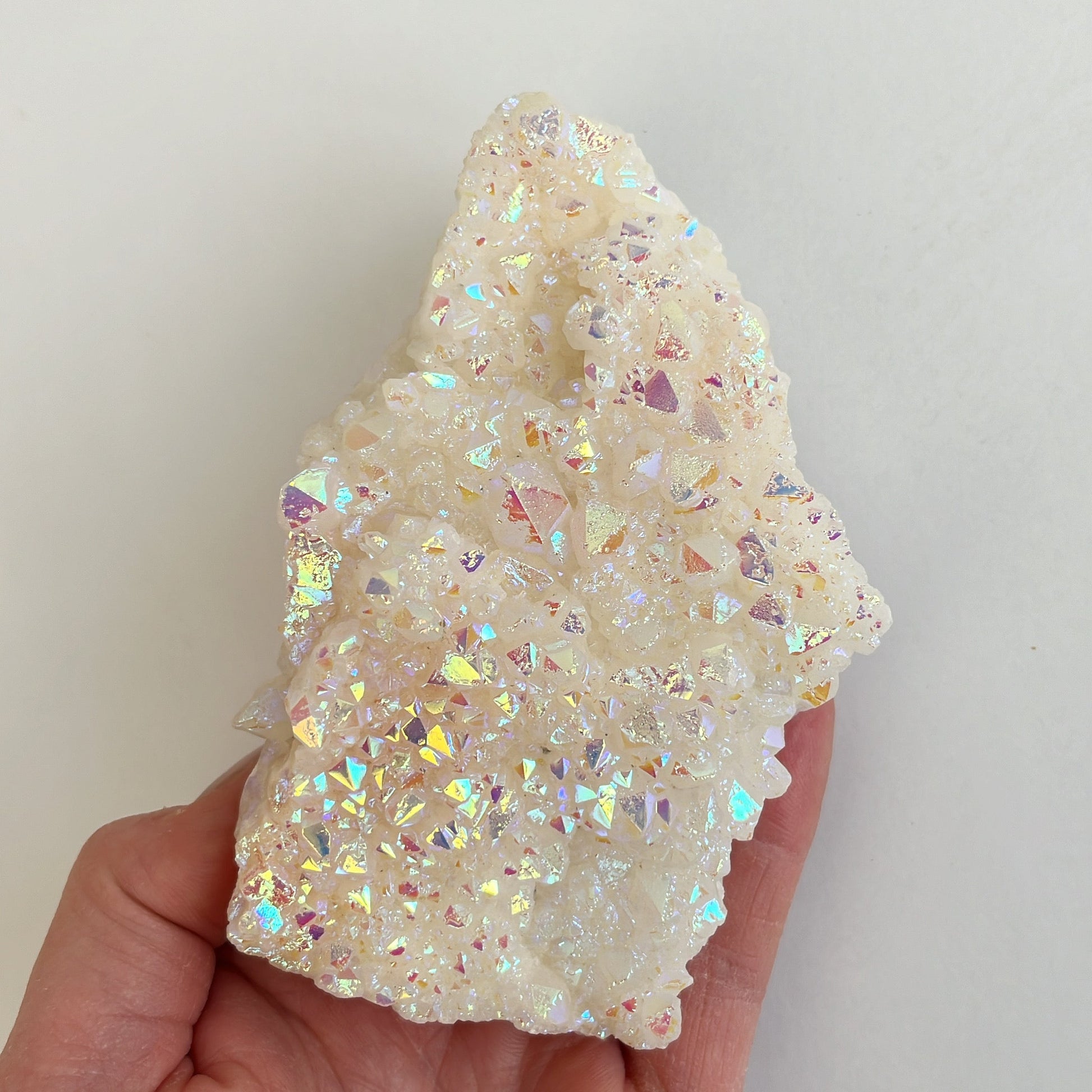 Angel Aura Quartz Cluster | F - Shiny Crystals