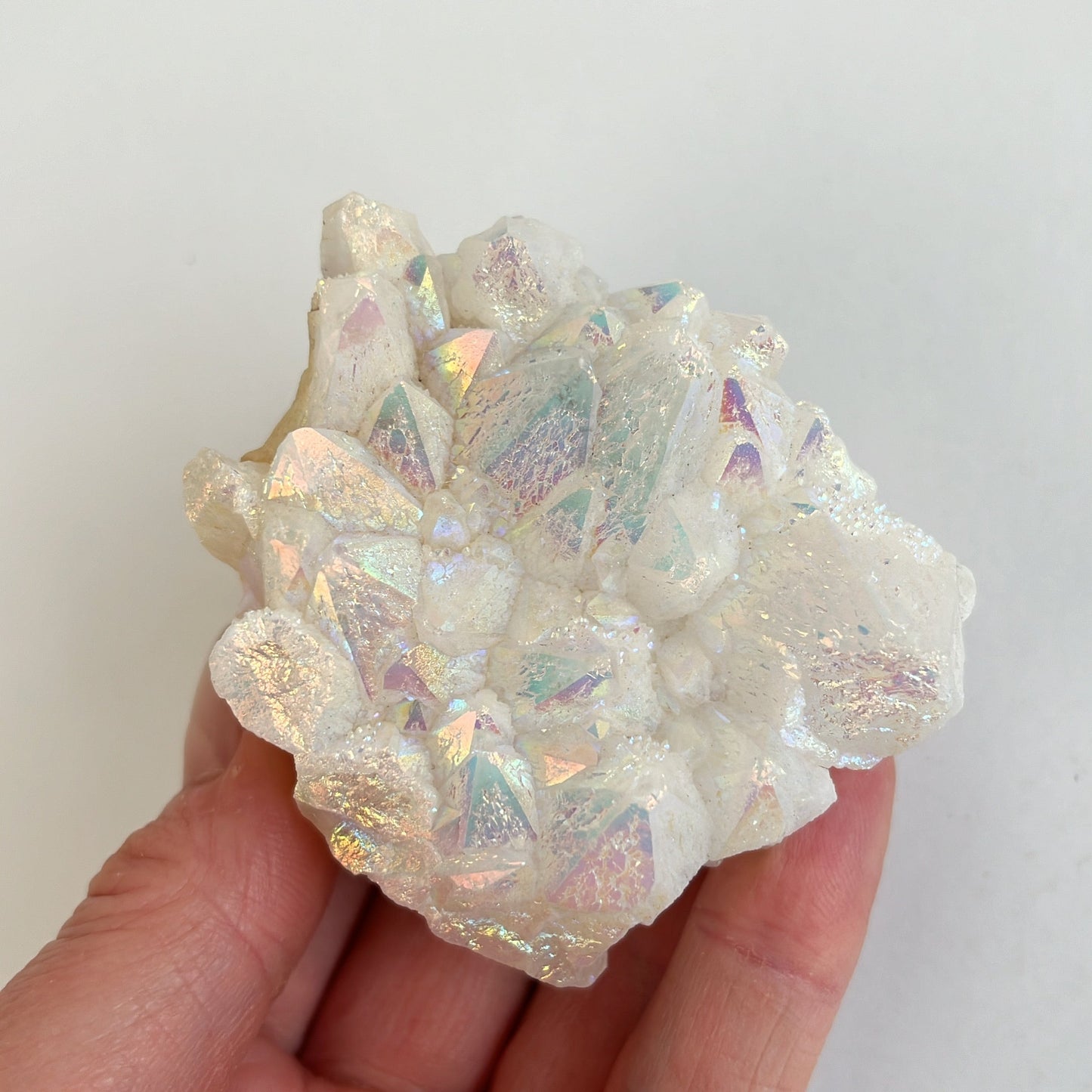 Angel Aura Quartz Cluster | H - Shiny Crystals