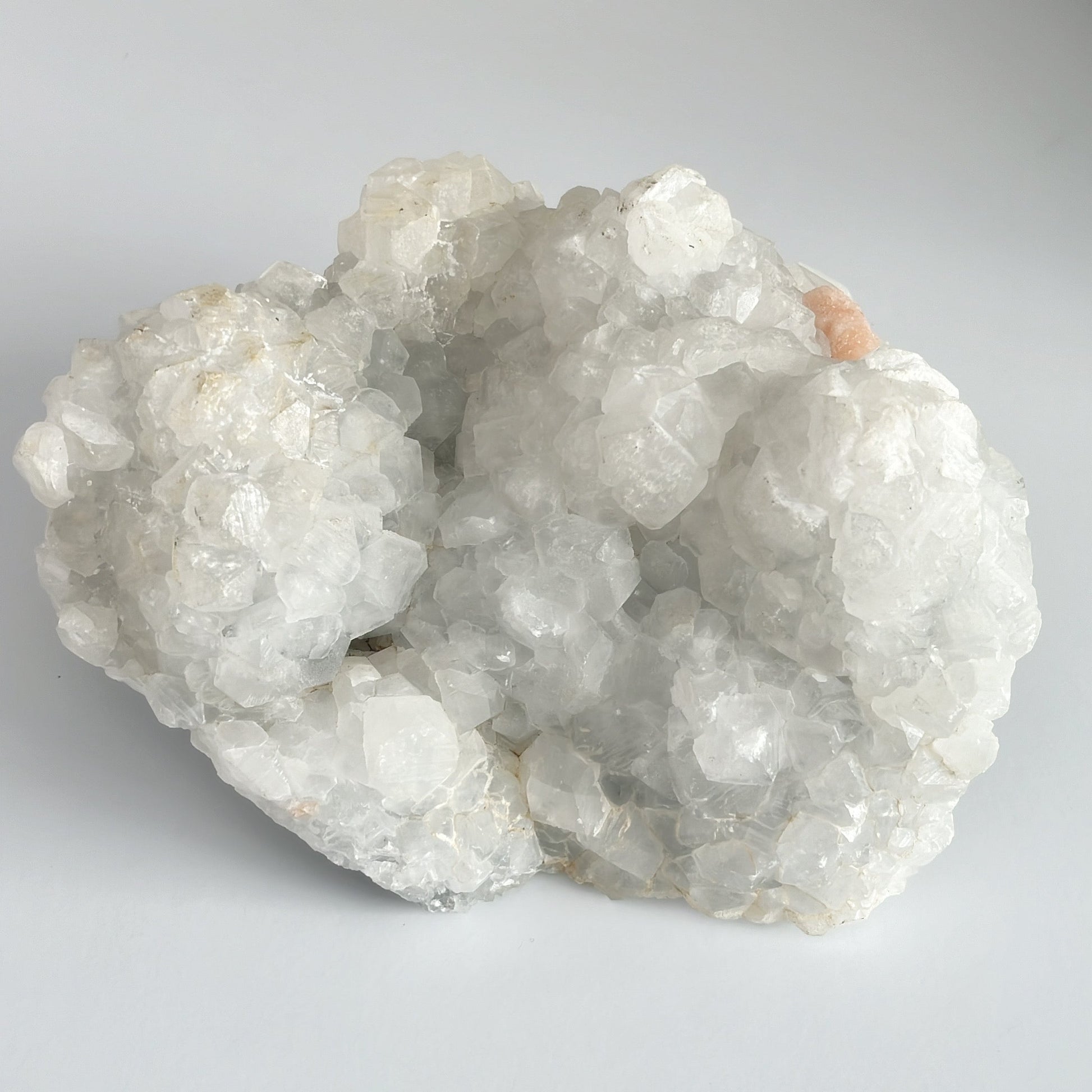 Apophyllite with Peach Stilbite - Shiny Crystals