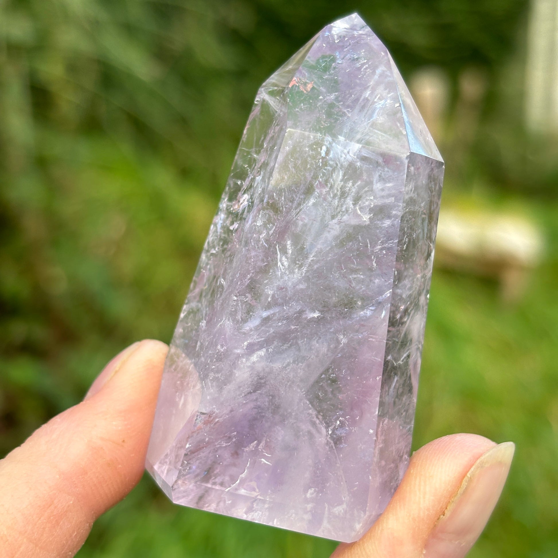 Brazilian Phantom Amethyst Point 99g - Shiny Crystals