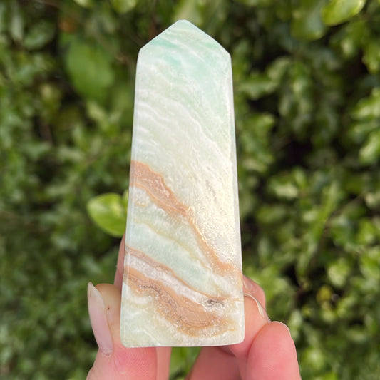 Caribbean Calcite Obelisk Tower | C - Shiny Crystals