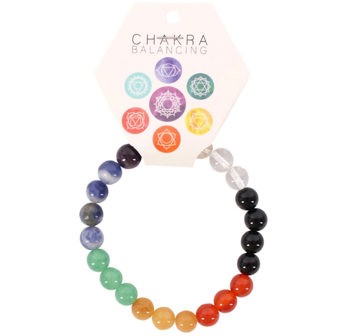 Chunky Chakra Crystal Bracelet - Shiny Crystals