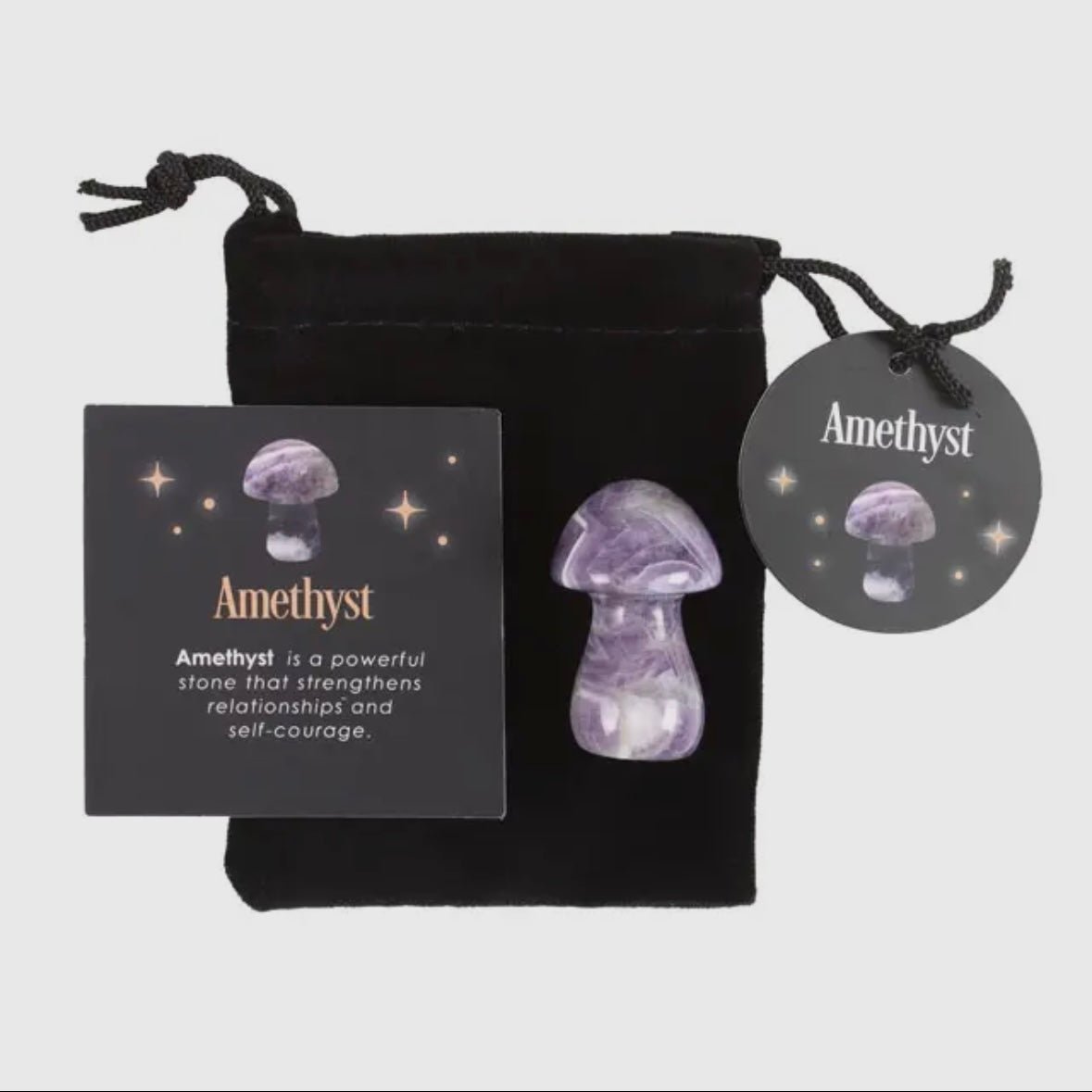 Dream Amethyst Mushroom - Shiny Crystals