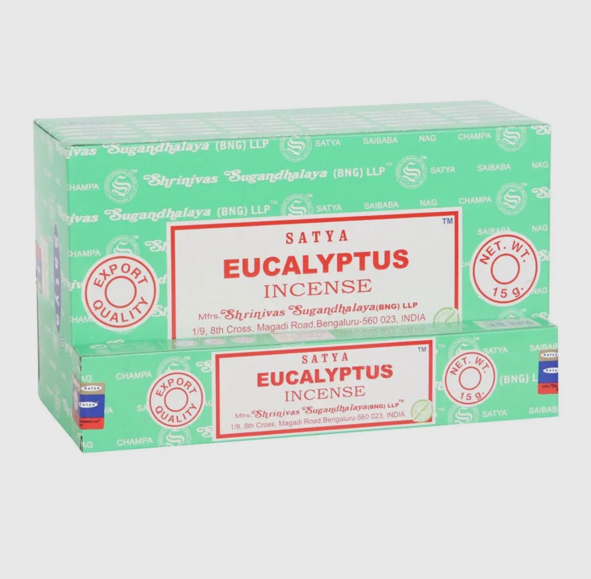 Eucalyptus Satya Incense Sticks Pack - Shiny Crystals