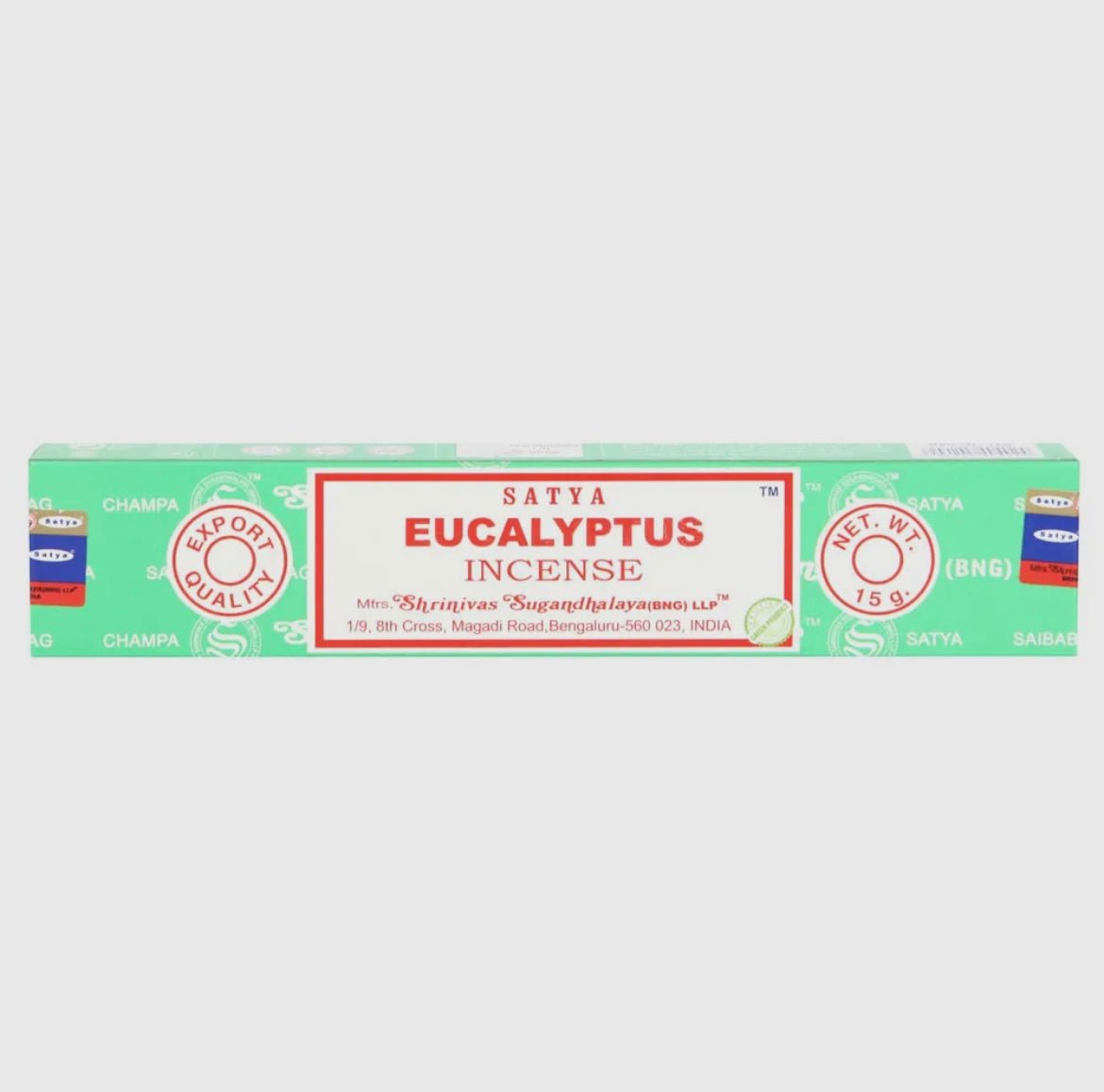 Eucalyptus Satya Incense Sticks Pack - Shiny Crystals