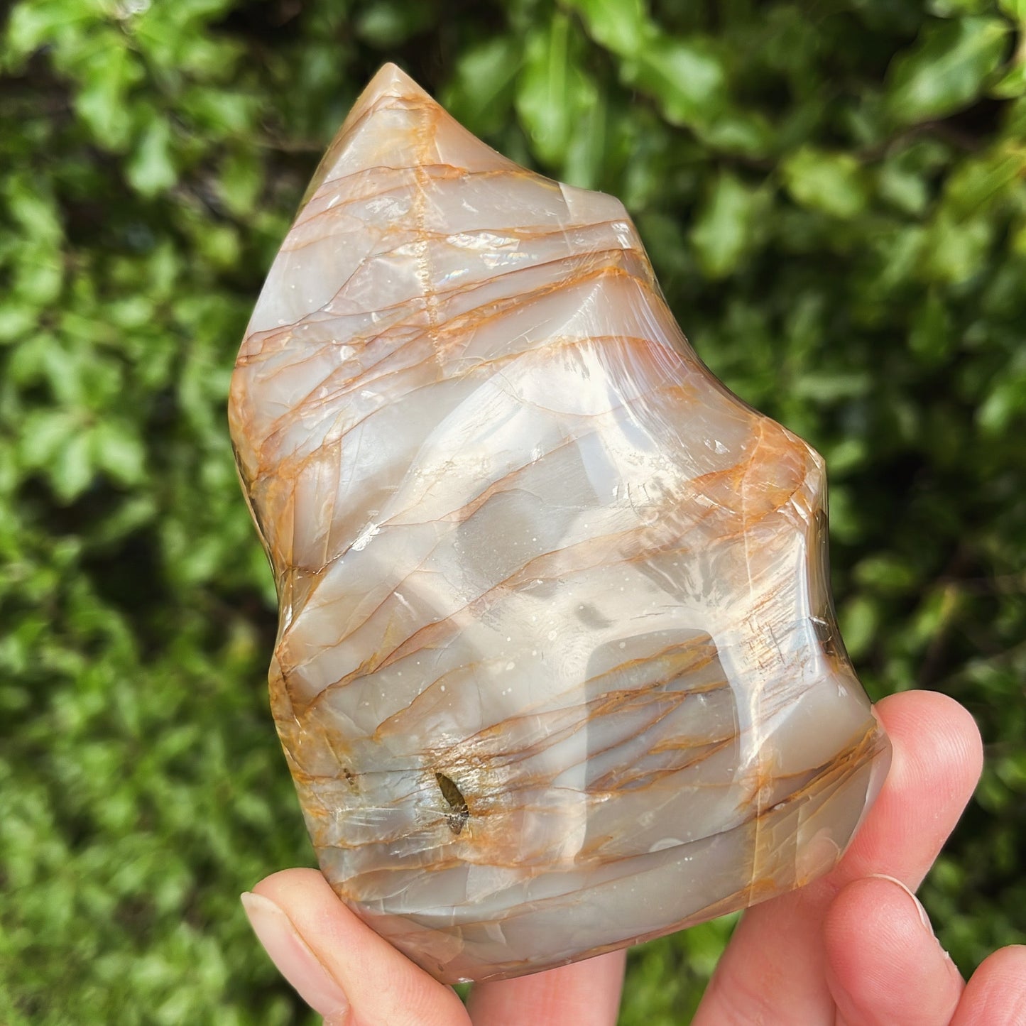 Flashy Peach Moonstone Flame | B - Shiny Crystals