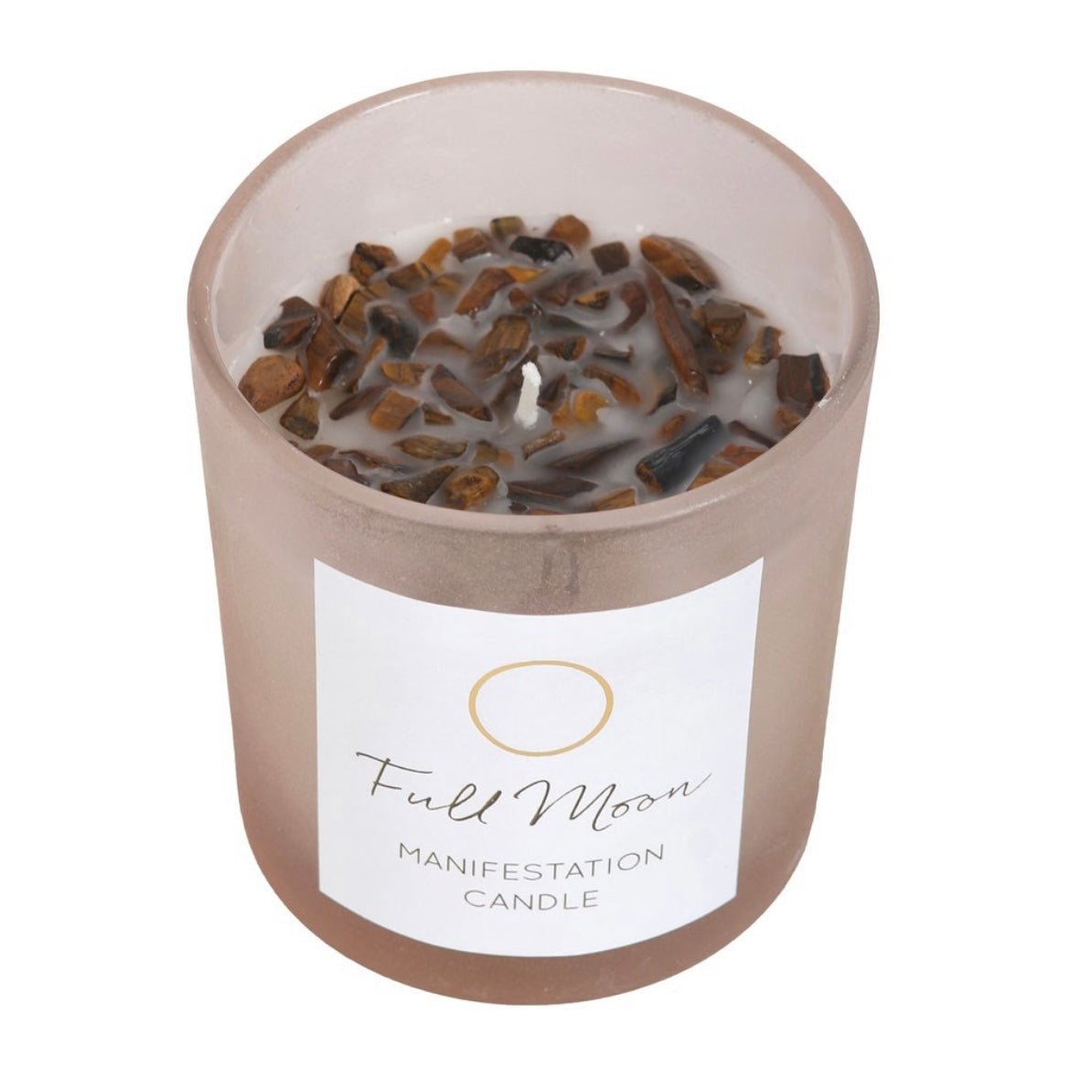 Full Moon Eucalyptus Crystal Chip Candle - Shiny Crystals