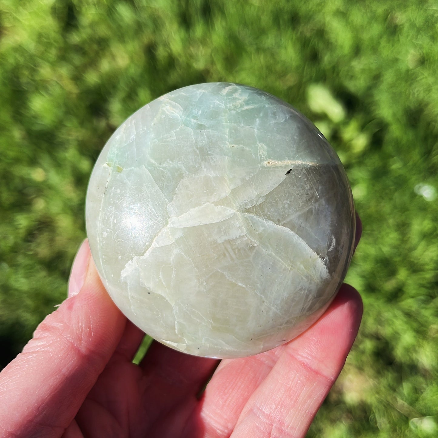 Garnierite - Green Moonstone Palmstone | A - Shiny Crystals