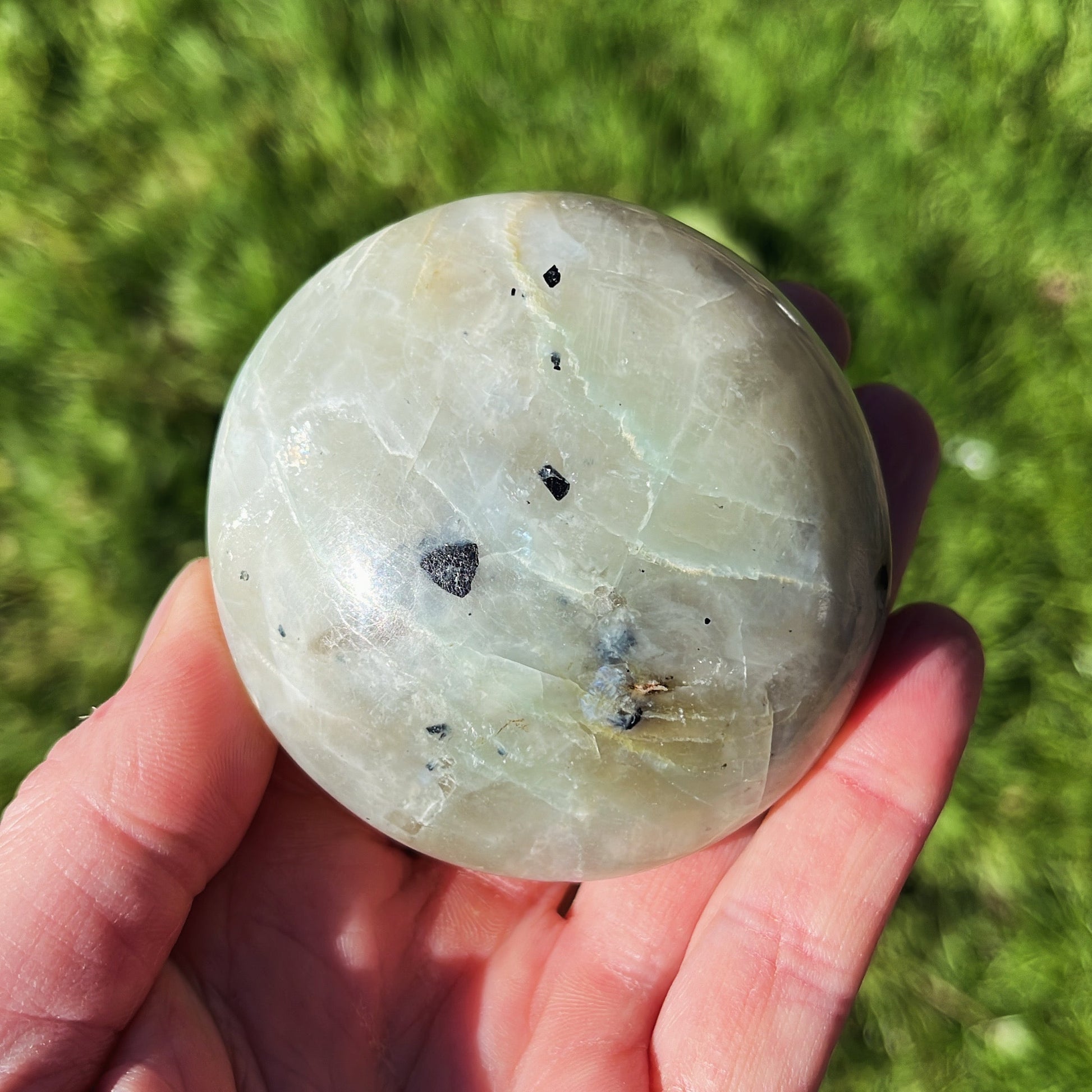 Garnierite - Green Moonstone Palmstone | A - Shiny Crystals