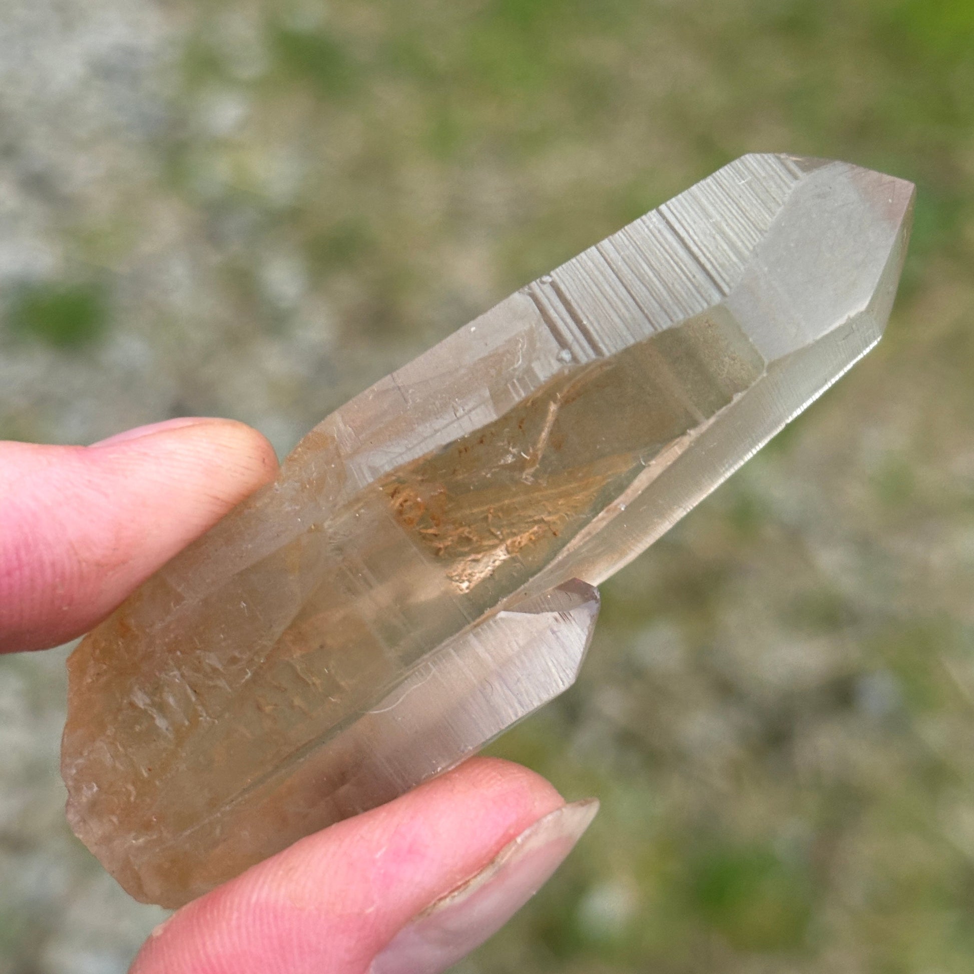 Golden Lemurian Quartz Raw Crystal #1 - Shiny Crystals