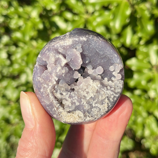 Grape Agate Sphere - Shiny Crystals