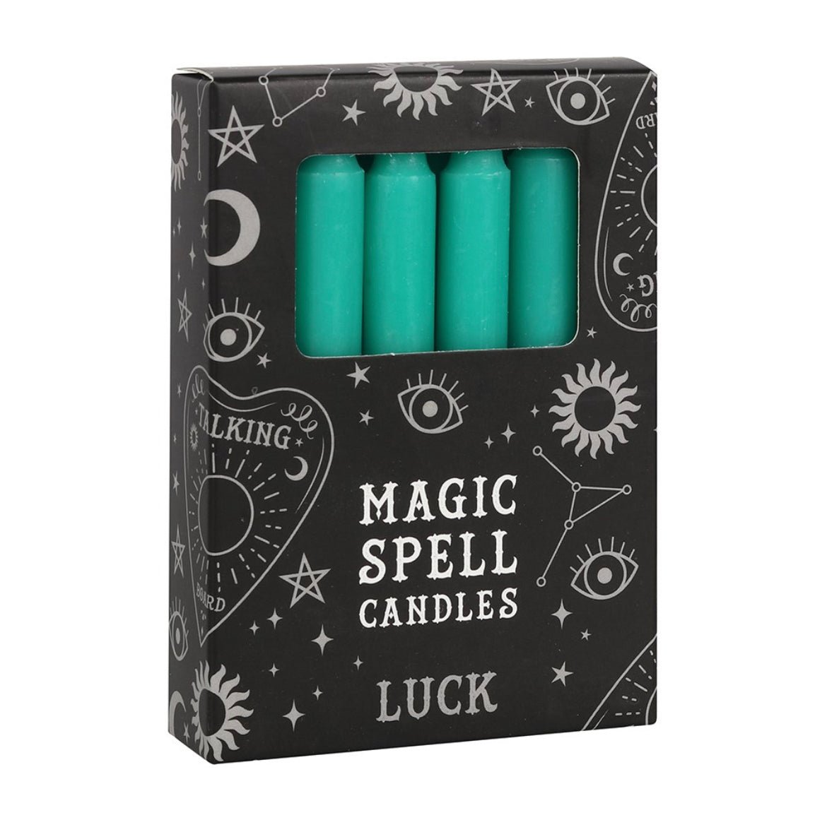 Green Luck Spell Candle - Shiny Crystals