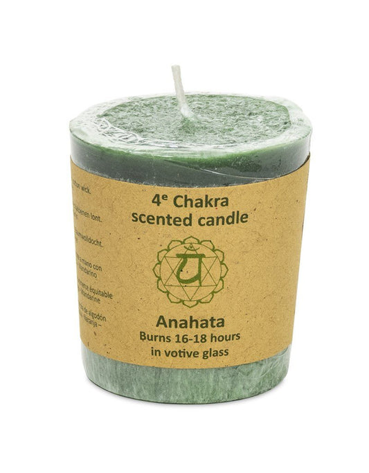 Heart Chakra Candle - Shiny Crystals