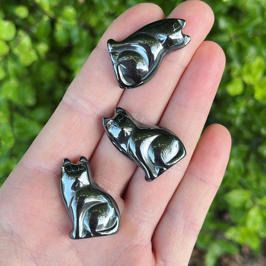 Hematite Cat - Shiny Crystals