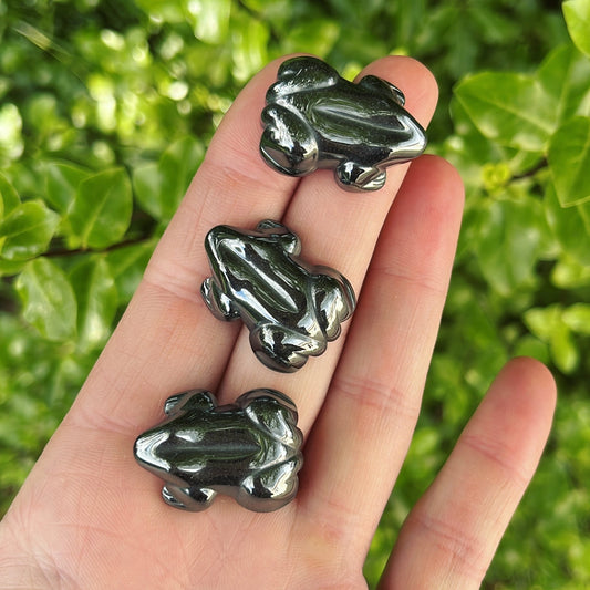 Hematite Frog - Shiny Crystals