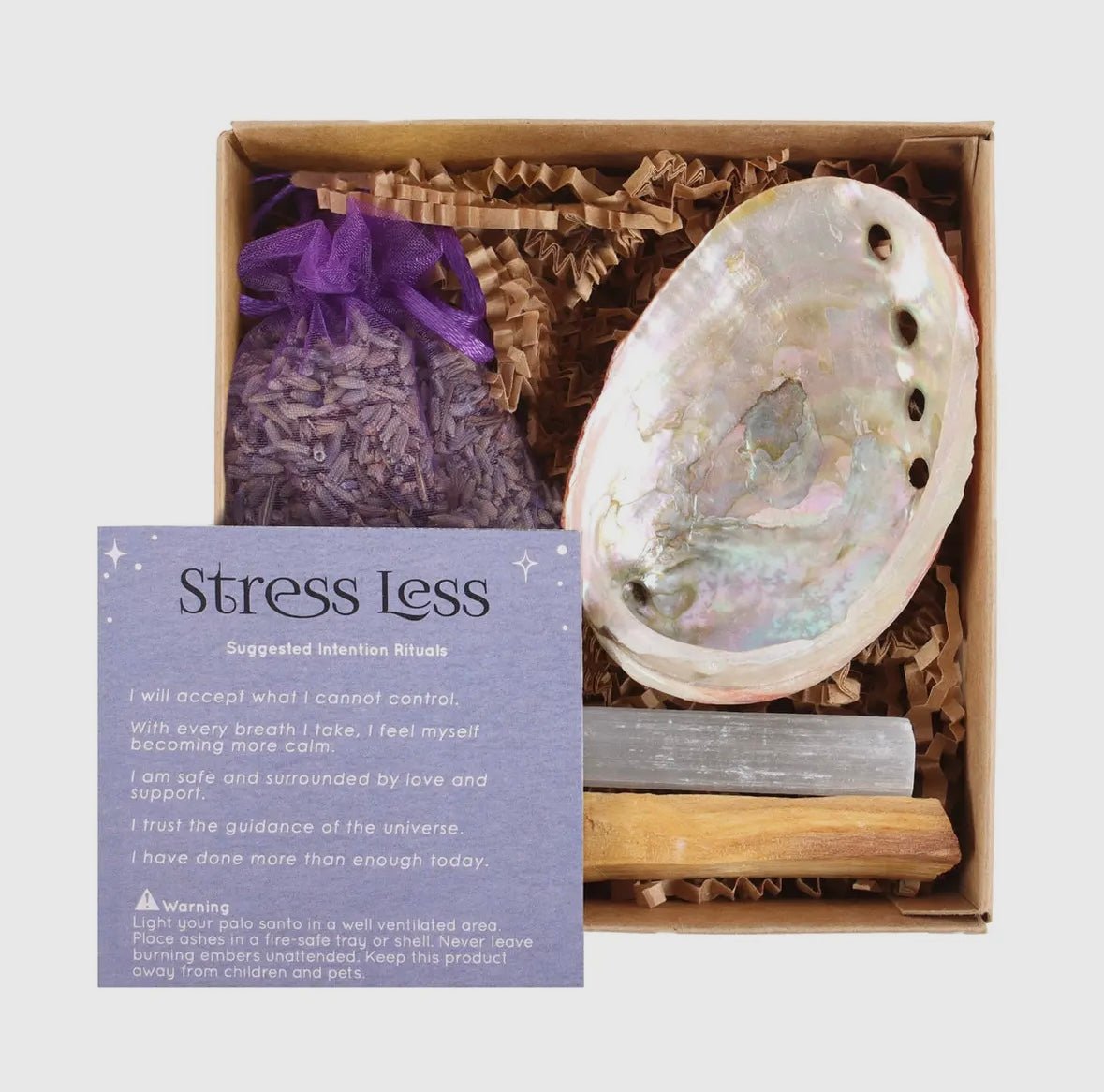 Herbal Magick Stress Less Spell Kit - Shiny Crystals