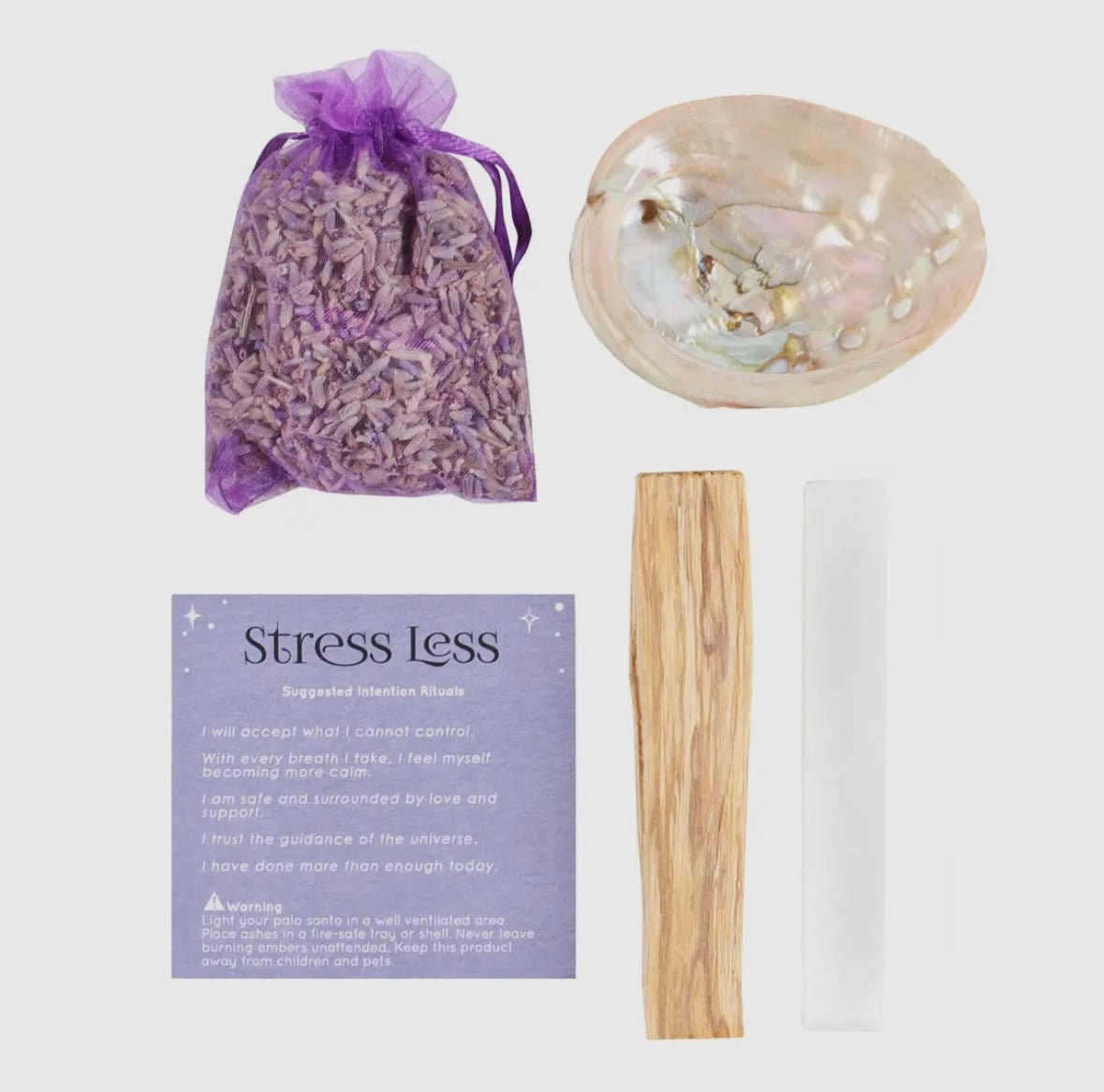 Herbal Magick Stress Less Spell Kit - Shiny Crystals