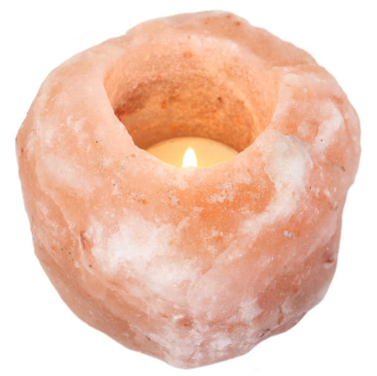 Himalayan Salt Tealight Holder - Shiny Crystals