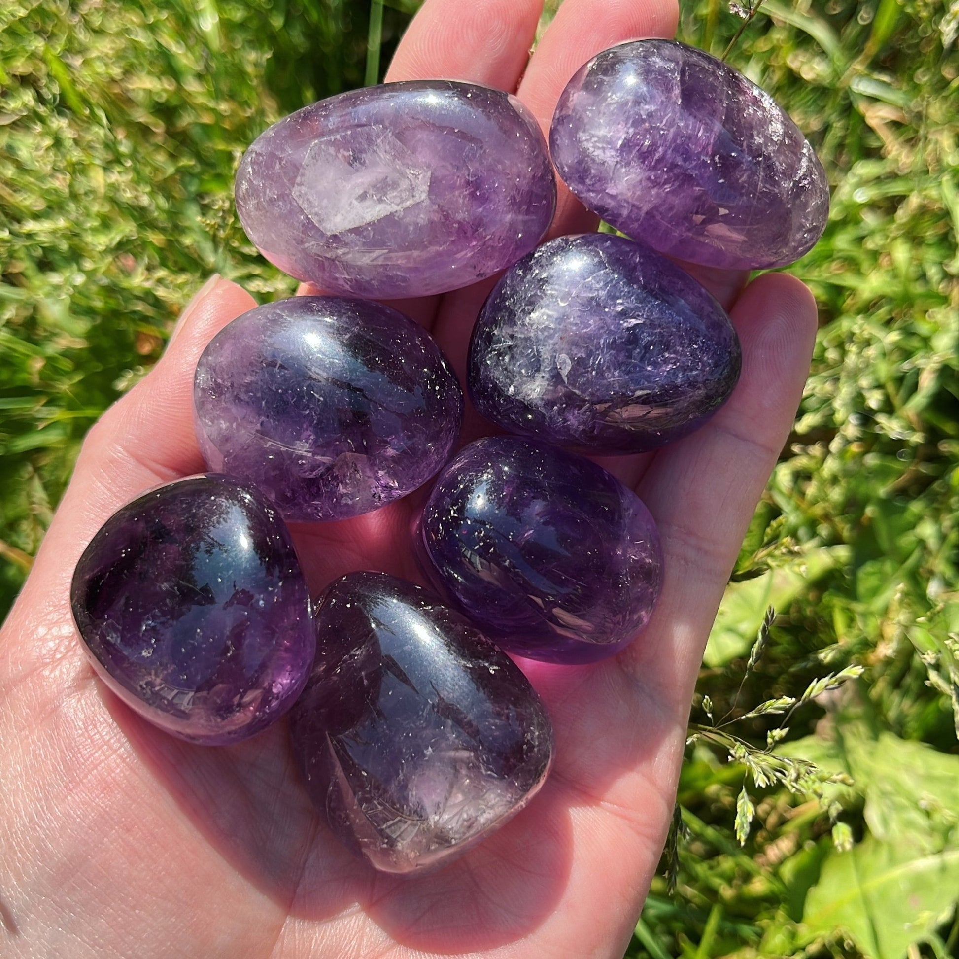 Large Amethyst Tumblestone - Shiny Crystals