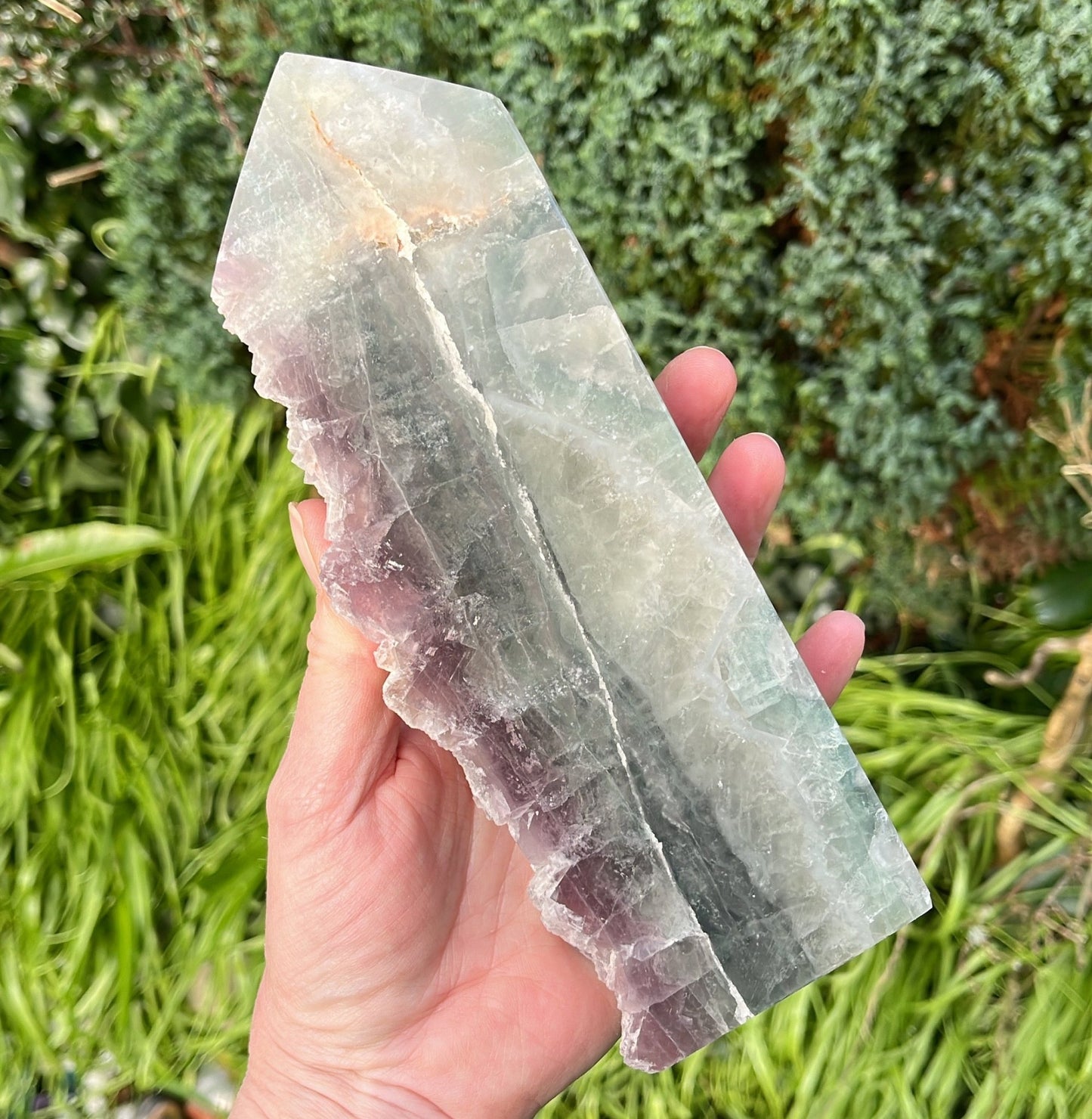 Large Green & Purple Fluorite Slab | A - Shiny Crystals