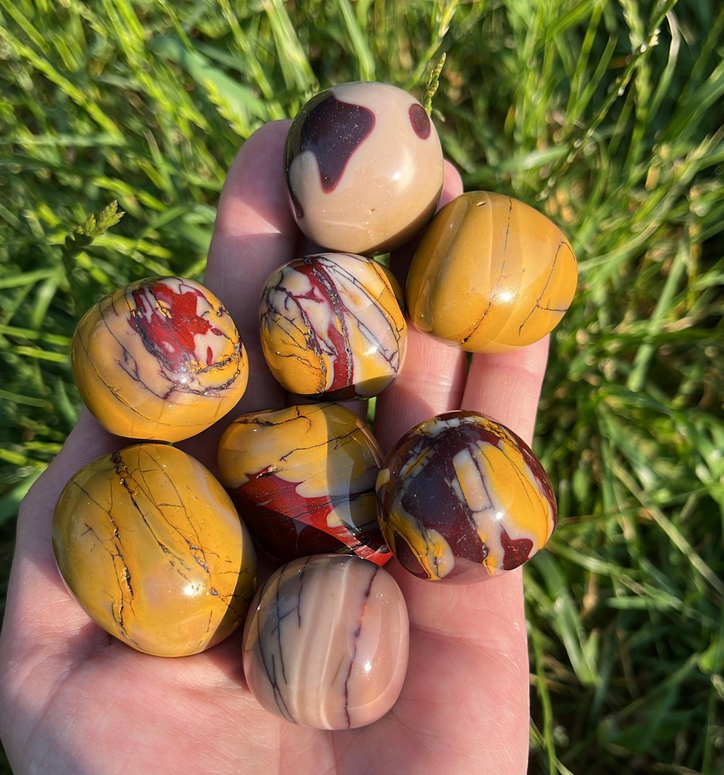 Large Mookaite Tumblestone - Shiny Crystals