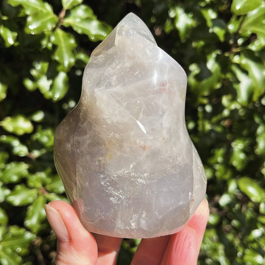 Lavender Rose Quartz Flame | E - Shiny Crystals