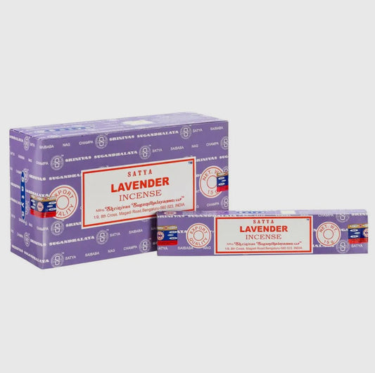 Lavender Satya Incense Sticks Pack - Shiny Crystals