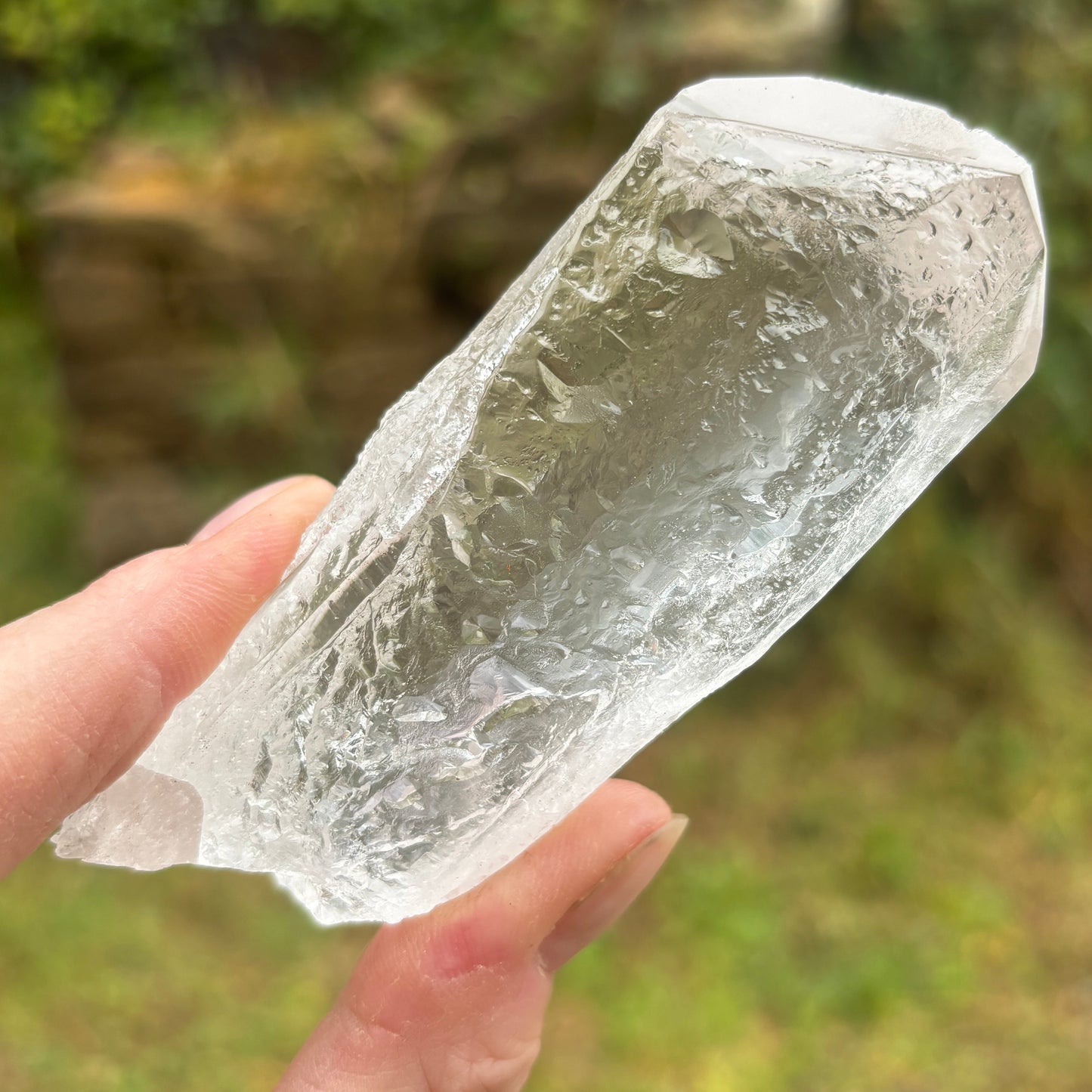 Lemurian Quartz Raw Crystal 161g - Shiny Crystals