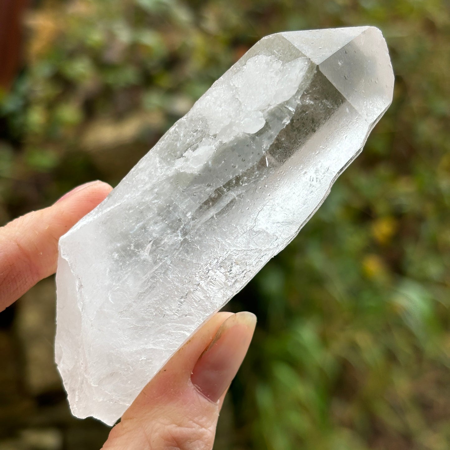 Lemurian Quartz Raw Crystal from Brazil 130g - Shiny Crystals