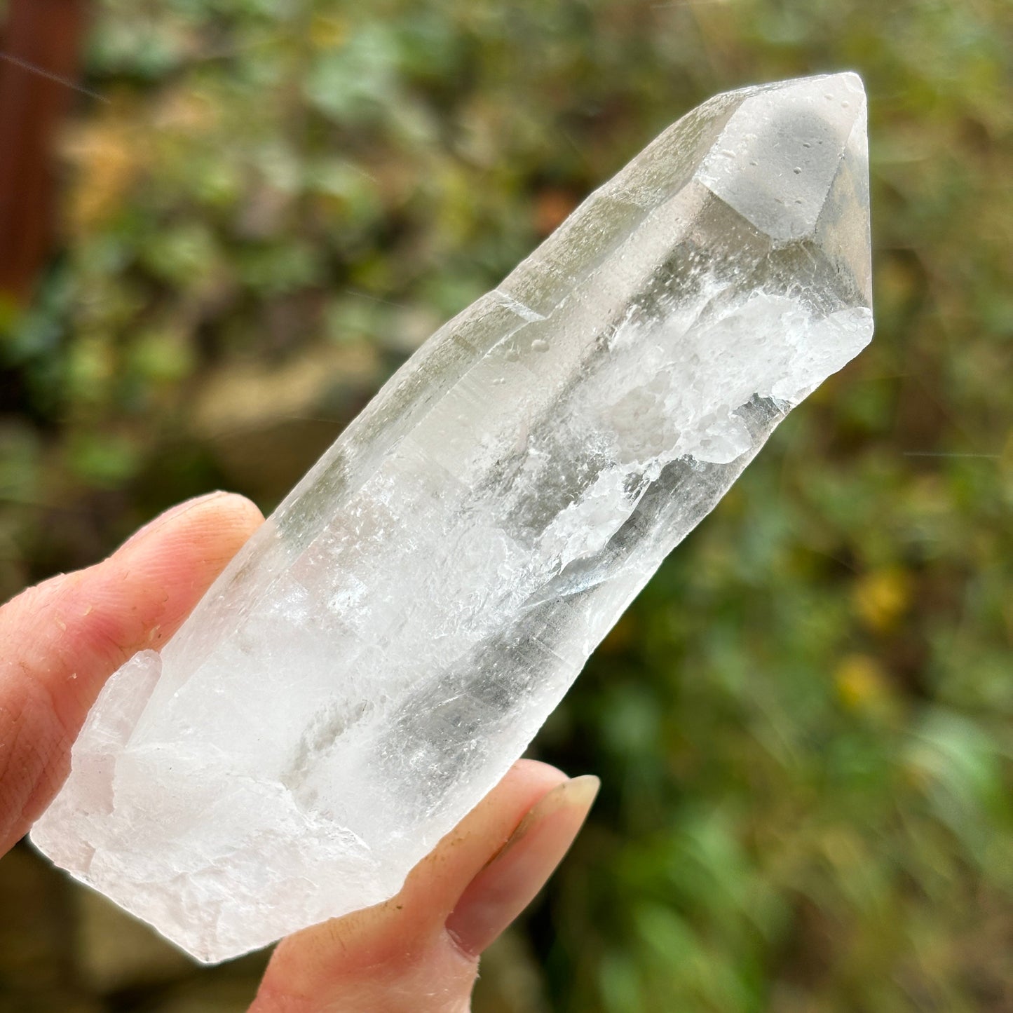 Lemurian Quartz Raw Crystal from Brazil 130g - Shiny Crystals