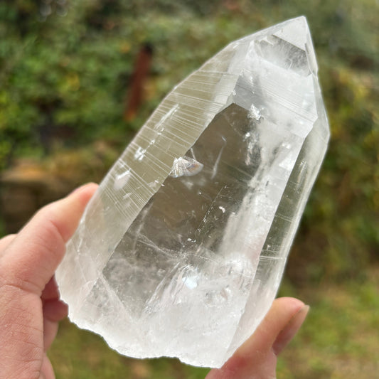 Lemurian Quartz Raw Crystal from Brazil 546g - Shiny Crystals