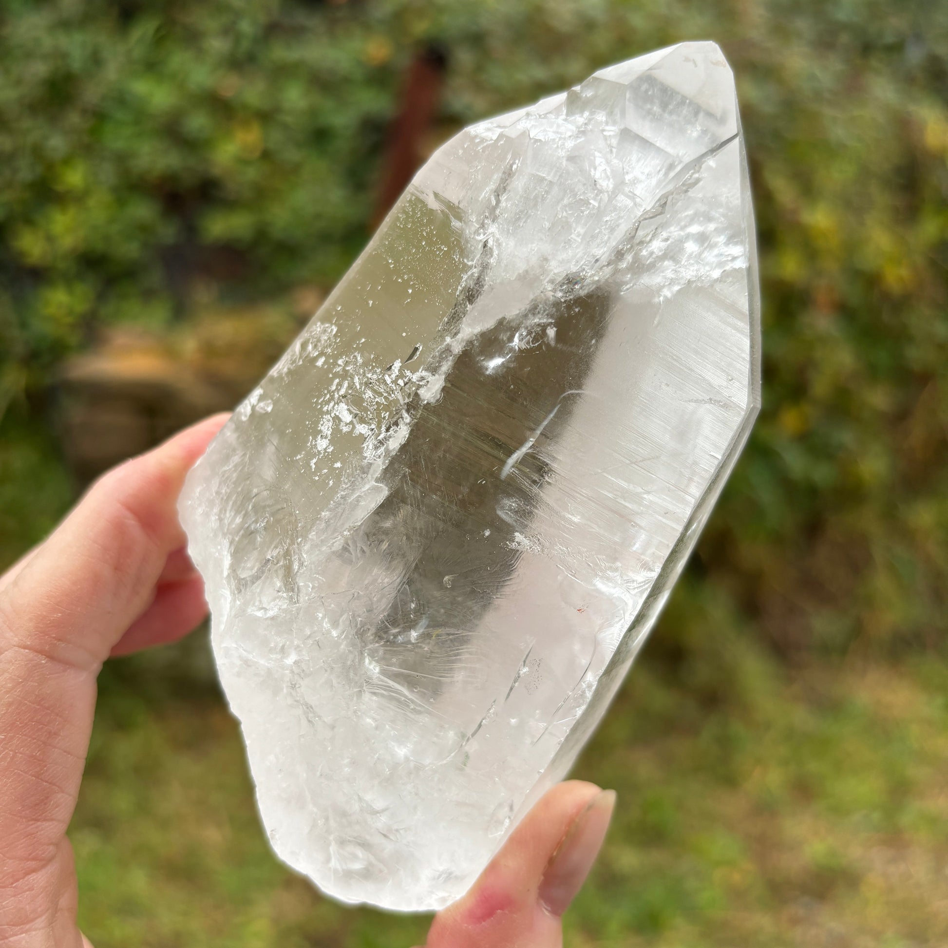 Lemurian Quartz Raw Crystal from Brazil 546g - Shiny Crystals