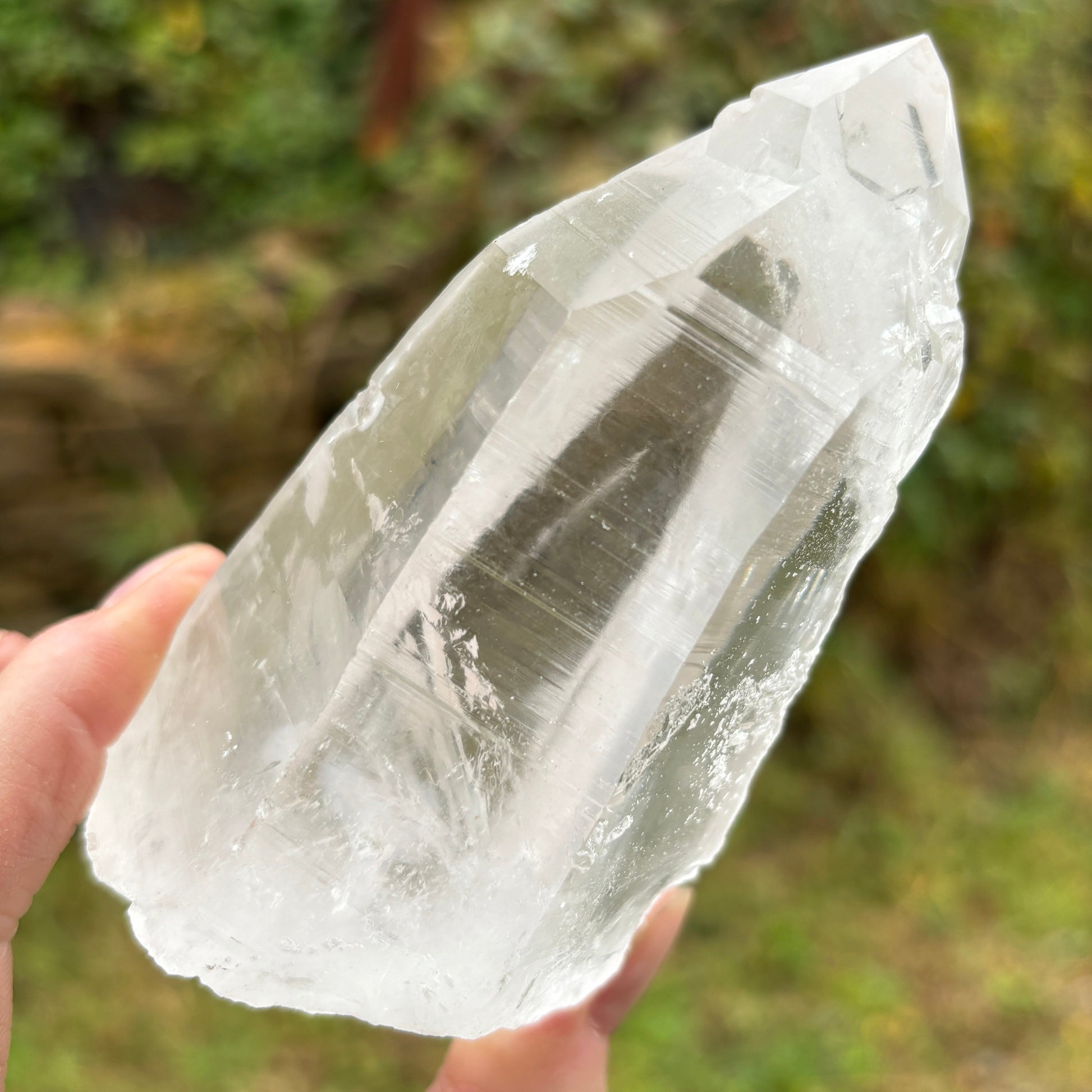 Lemurian Quartz Raw Crystal from Brazil 546g - Shiny Crystals